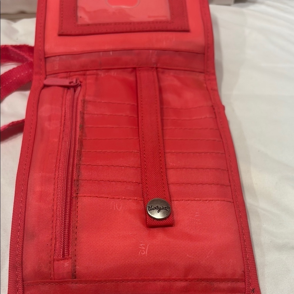 Thirty-One “Vary You” Crossbody Wallet in Pink Circle Stitch - Picture 6 of 7